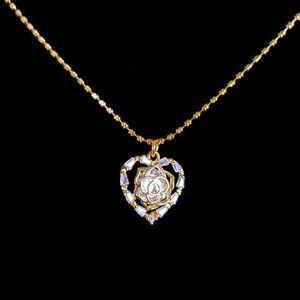 Handmade Heart 18k Gold Plated Necklace 18" Charm